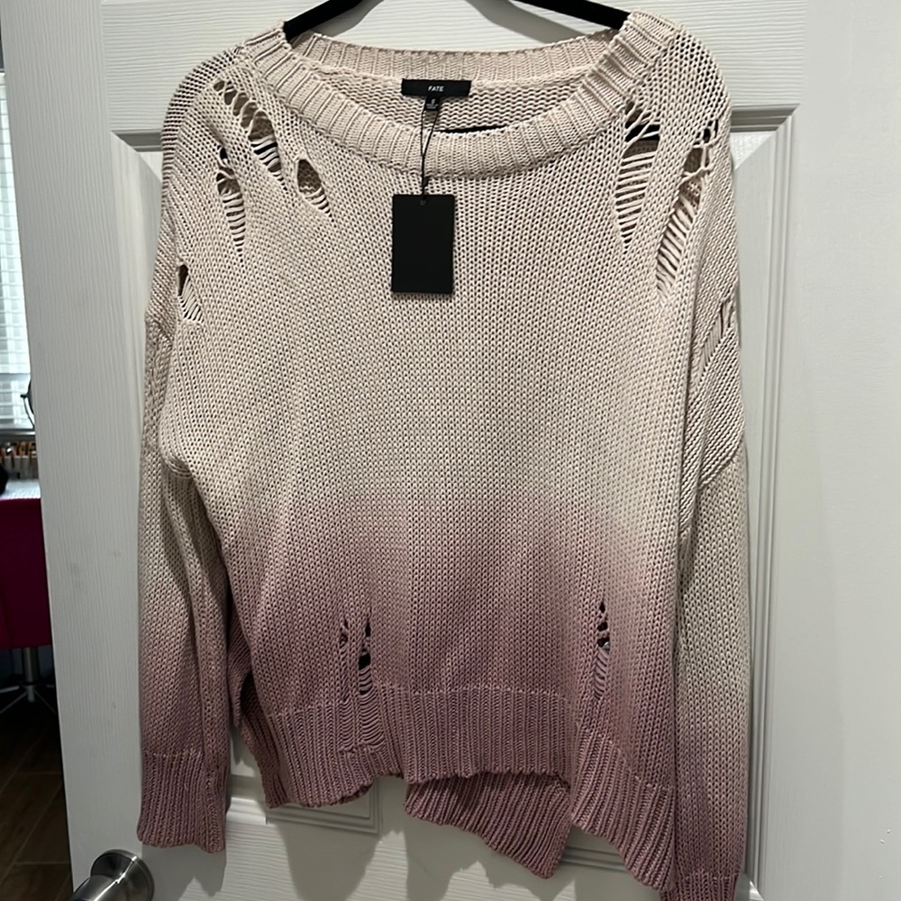 Pink ombré light weight sweater.  Brand new.